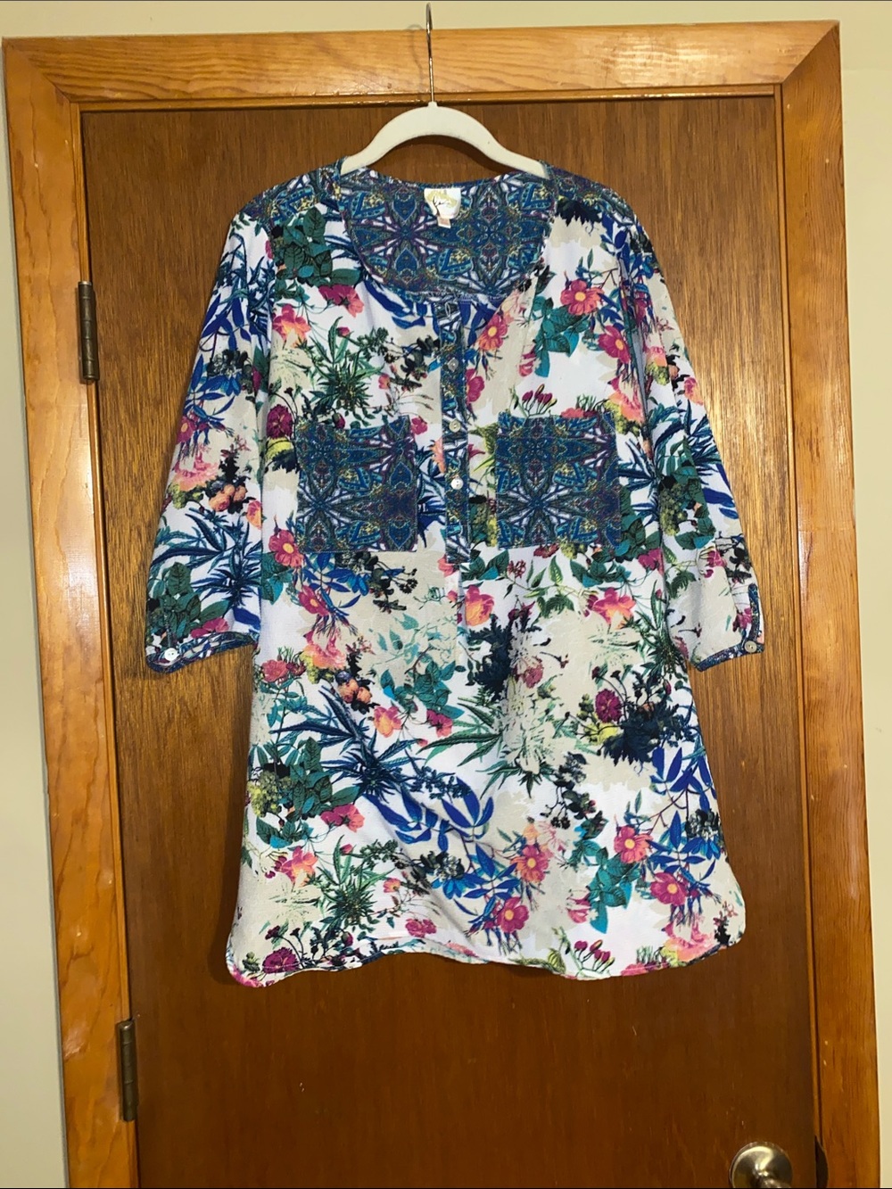 Fig And Flower Floral Top Sz 2X